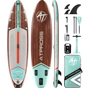 [Spring Glow Up] 11'6"×35" Inflatable Stand Up Paddle Board, 450LBS Capacity, Premium SUP for Paddling, Fishing & Yoga, Wide Non-Slip Deck, Double-Ended Paddle & Two-Way Pump & Full Accessories