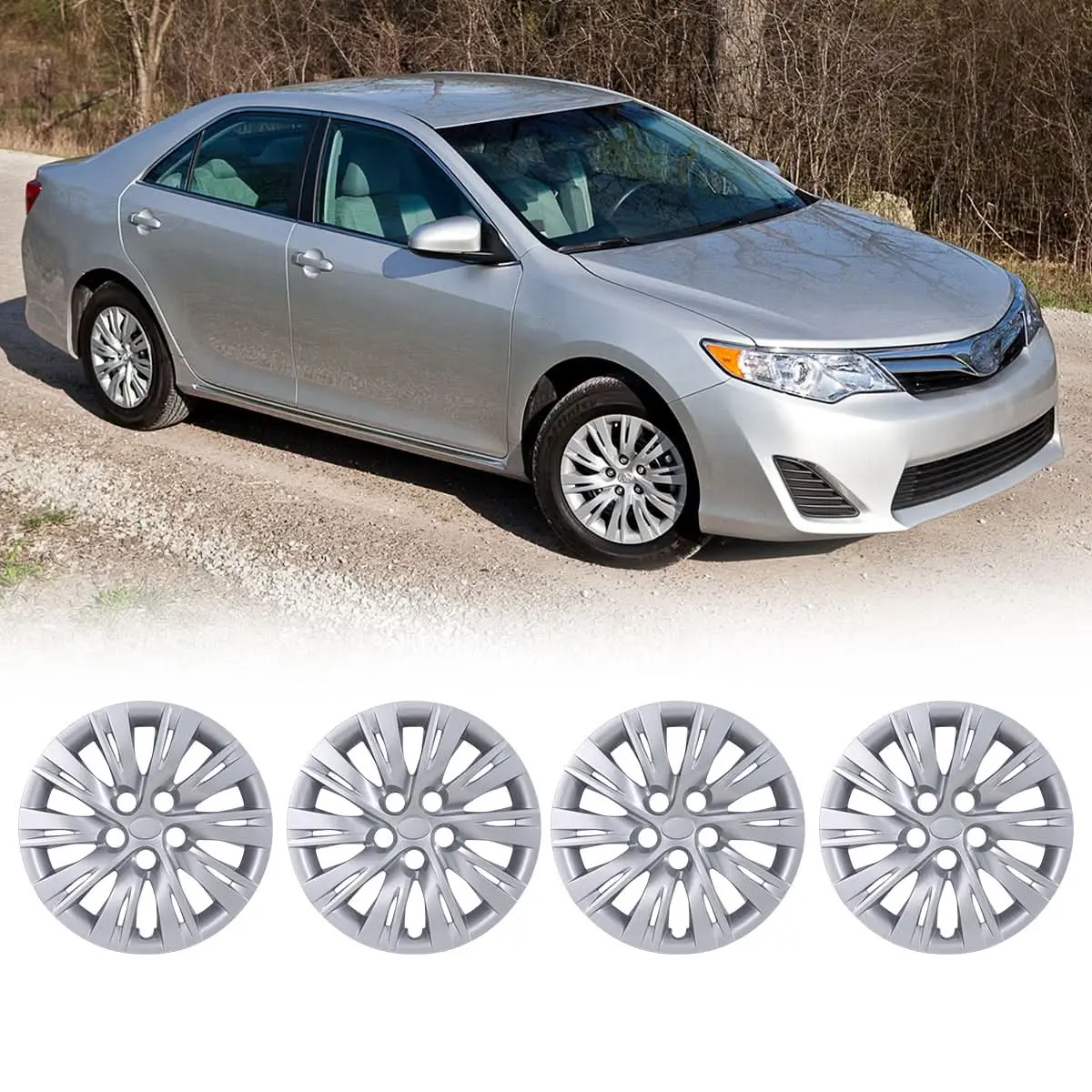 WOLFSTORM 4-Pack 16 in Wheel Rim Covers, Hubcaps, Wheel Disc Covers for 2012-2014 TOYOTA CAMRY, Wheel Disc Cover