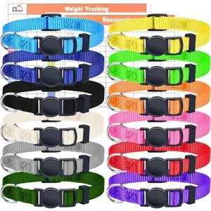 Puppy ID Collars - Super Soft Nylon Whelping Set - Adjustable Breakaway Litter for Pups - Assorted Colors Plain & Identification With 2 Record Keeping Charts - Set of 12 (S)