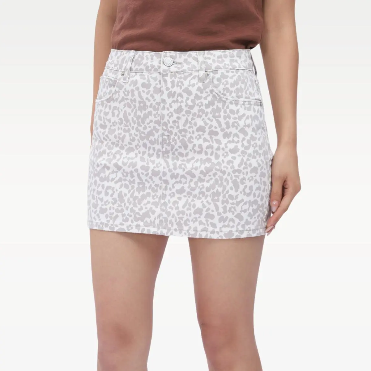 Vixen BlueMoment Leopard Print Mini Skirt for Women Low Waisted Y2K Aesthetic Skirt Summer Streetwear Outfit Fitted Bodycon