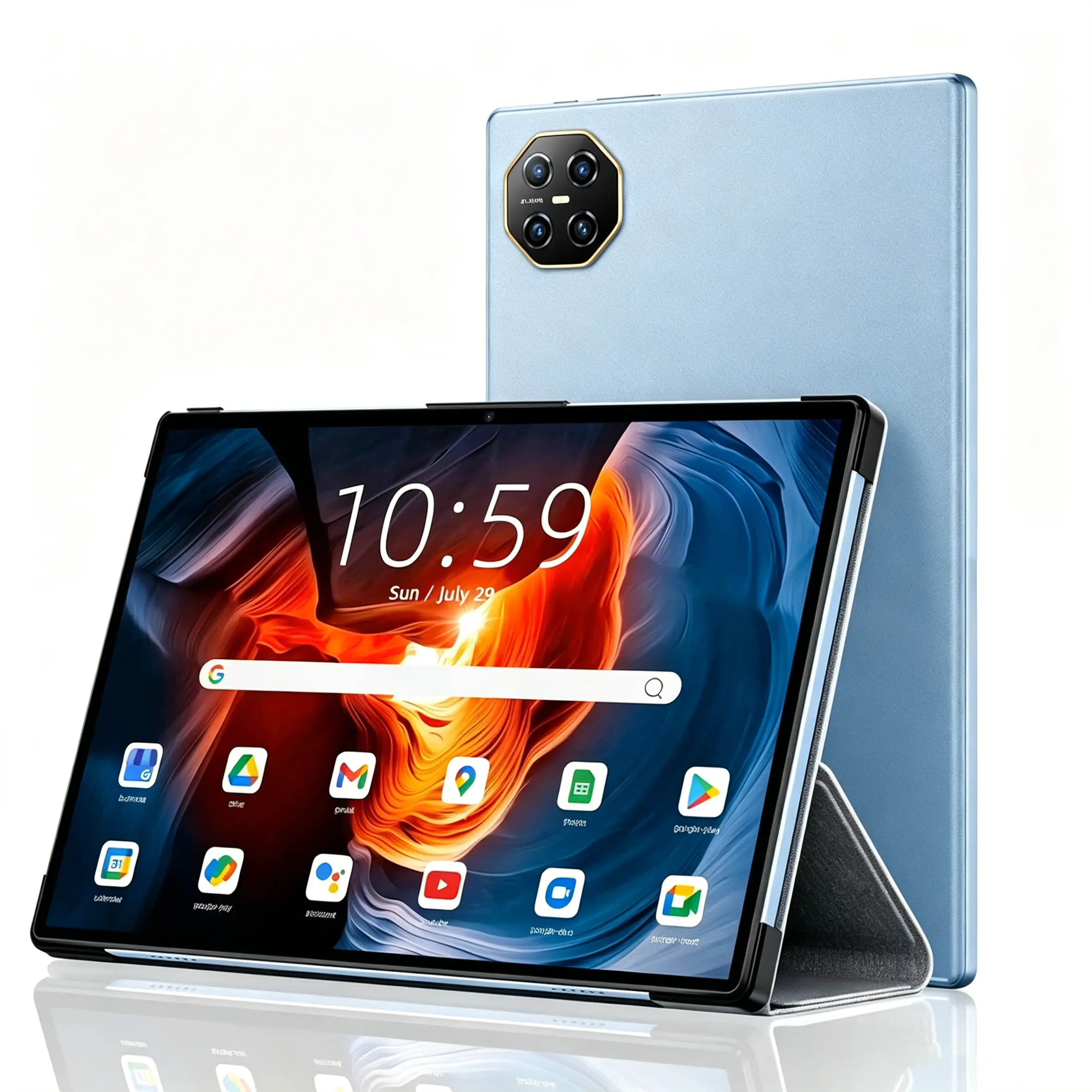 The latest high-spec Android 14 tablet features a 10.1-inch screen, an octa-core processor, 6GB of RAM, 128GB of storage (supports up to 1TB of external storage), a 6000mAh battery for long-lasting battery life, and a 1280*800 IPS high-definition display.