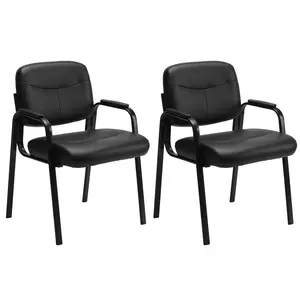 Leather Conference Room Chairs with Padded Arms,eception Chairs,Office Guest Chairs