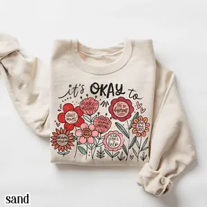 [Sale off up to 50%] Teacher Sweatshirt Special Education Floral Sweater Mental Health Diversity Pullover Cute Motivational Therapist Positivity Crewneck Gift, streetwear graphic tee