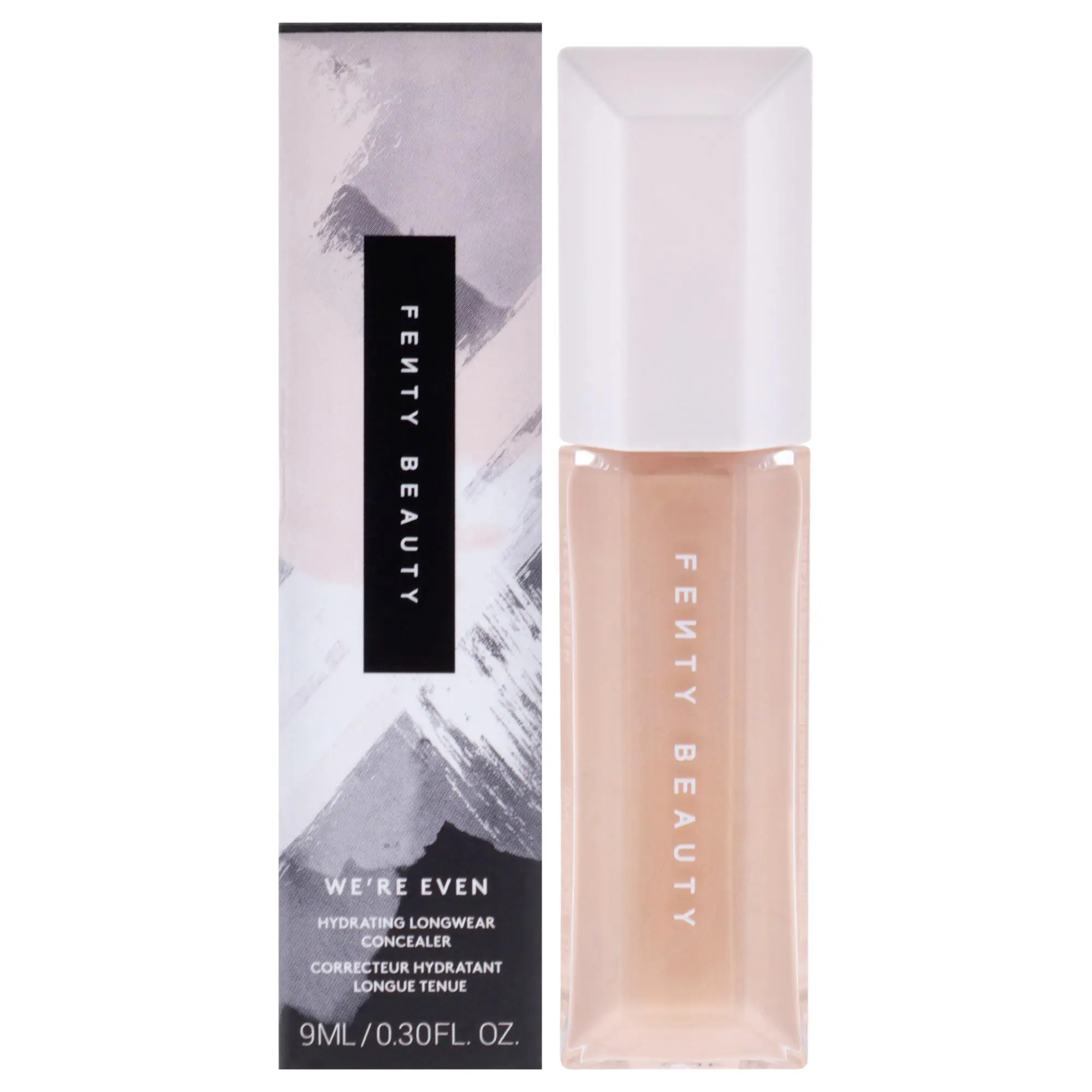 Fenty Beauty Were Even Hydrating Longwear Concealer - Women's Cosmetic, Moisturizing Hydrate Longwearing Face Makeup, Natural Finish 240N Shade (Light Medium Neutral Undertones), 0.3 oz (9ml)