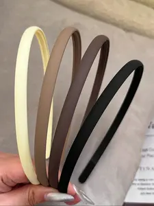 Solid Color Hair Hoop, Lightweight Non-slip Plastic Headband, Stylish & Minimalist Hair Accessories for Women & Girls, Headband Set
