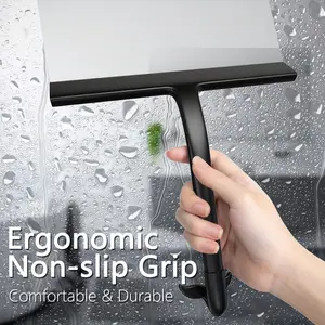 1 Handheld Shower Squeegee, Household Squeegee, Multipurpose Home Cleaning Tool, Durable Silicone & Streak-Free Design, for Shower Doors, Bathrooms, Windows & Car Glass