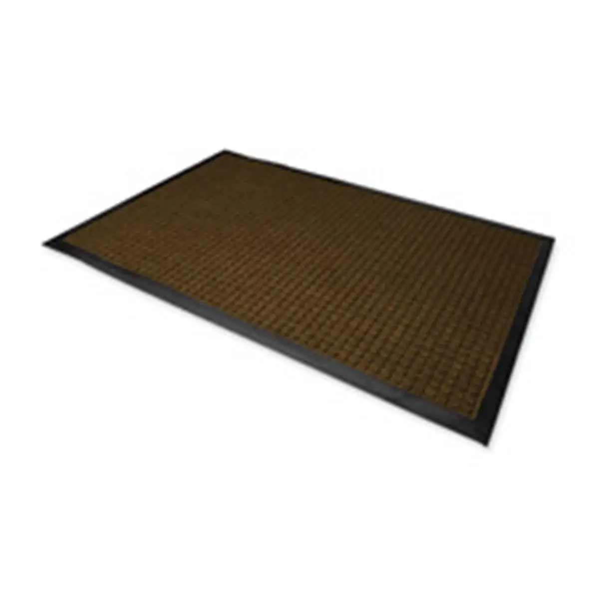 Indoor-Outdoor Waterguard Mat, 4ft x 6ft Brown, 24 oz. Polypropylene, Bi-Level Construction, Raised Border