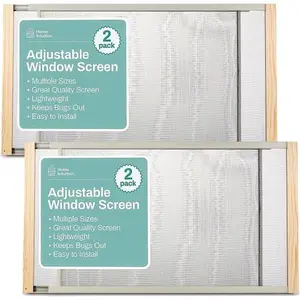 Horizontal Adjustable Window Screen, 2-Pack