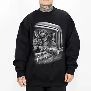 Men's Clowning Around Chola Lowrider Chicano, Chicanos, Roses Rose, Gangsster Clothes Chicano Art 3, Gangsster Clothes Chicano Art, Chicano Graphics Tees, Lowrider Style, Gangster, Chicanoas Clothing, Hoodie Dga For Men And Women Sweatshirt