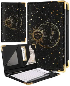 Server Book for Waitress Cute Serving Books with Zipper Pocket Accessories Leather Servers Check Restaurant Waiter Booklet Organizer Ticket Holder