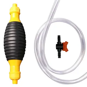 2 in 1 Manual Oil Pump Dual Flow Hand Siphon Pump with Valve Portable Fuel and Water Transfer Tool for Efficient Transfer