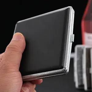 Cigarette Box, Stainless Steel Double-open Cigarette Organizer, Mini Pocket Cigarette Case