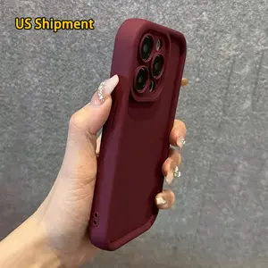 1PC Solid Color Matte Soft Phone Case - Anti-Fall Mobile Phone Case Transparent White Black for Men Women for iPhone17 Promax Phone case/16 15 14 13 12 11 XS XR X 7 8 Mini Plus Pro Max SE