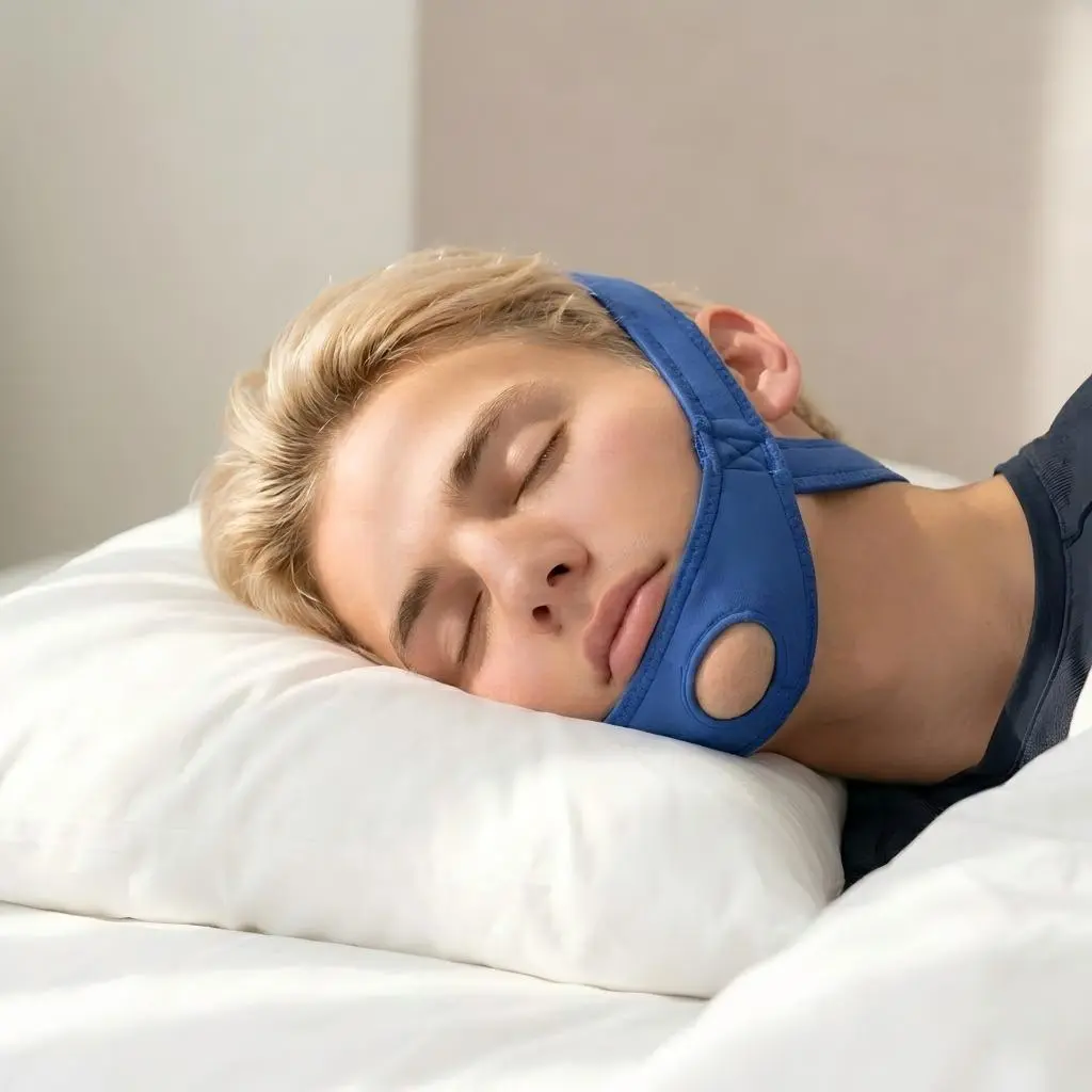 Jaw Support Chin Strap for V-Line Facial Lifting, Adjustable Slimming Face Shaper Bandage to Improve Jaw Posture While Sleeping, Sleeping Jaw
