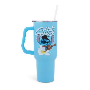 Disney Lilo & Stitch Elvis Stainless Steel Tumbler With Handle | Holds 40 Ounces Disney Lilo & Stitch Elvis Stainless Steel Tumbler With Handle | Holds 40 Ounces