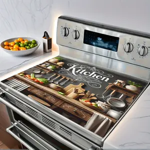 1pc Kitchen Tool Set Design Stove Mat, Suitable for Countertops and Cookers, Heat-Resistant Accessory with Elegant Upgrade Style. Ideal Protection Pad Compatible with Electric Glass Tops, Flat Top Ovens & Dryers; Perfect Decorative Choice to Enhance