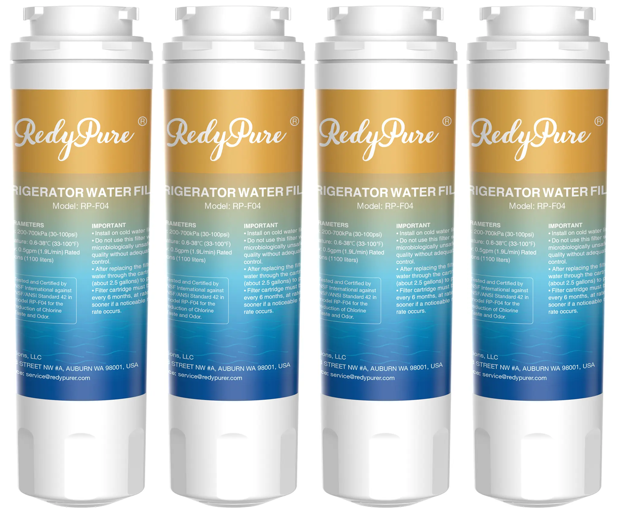 Refrigerator Water Filter Replacement for EveryDrop Filter 4, Whirlpool EDR4RXD1, Maytag UKF8001, UKF8001AXX-200, 4396395, UKF8001AXX-750, 469006, FMM-2, Puriclean II, 1,2,4pc