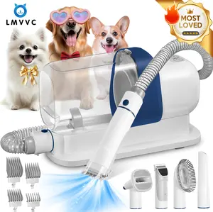 【LimitedTimeFlashSale】LMVVC Dog Grooming Vacuum & 5 in 1 Pet Grooming Vacuum Kit with 99% Suction, Dog Brush for Shedding, 2.3L Dust Collection Poodle Puppy