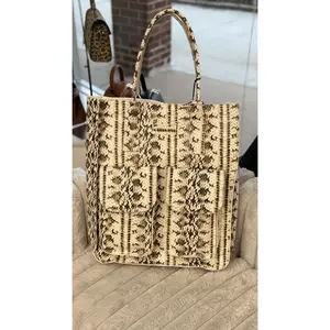 Python Artisano Genuine Leather Shopper