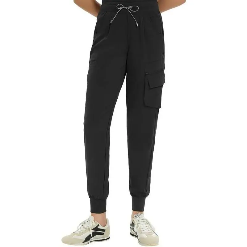 Kitmaz Medical Scrub Pants for Women — Mid Rise Jogger Pants with Yoga Waistband, 4-Way Stretch, Anti-Wrinkle & 8 Pockets, Anti-Absorbent, Healthcare, Polyester, Female