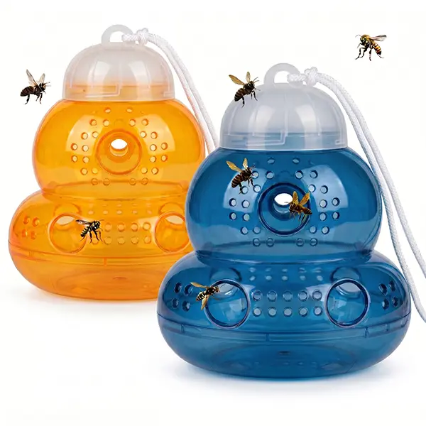 Ultimate Reusable Outdoor Wasp Hornet Yellow Jacket Killer Trap Non Toxic Flying Pest Control Bee Catcher for Garden Patio Backyard Safety