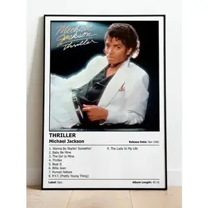 MICHAEL JACKSON - Thriller | Music Album Cover Print Poster | A4, A3, A2, A1