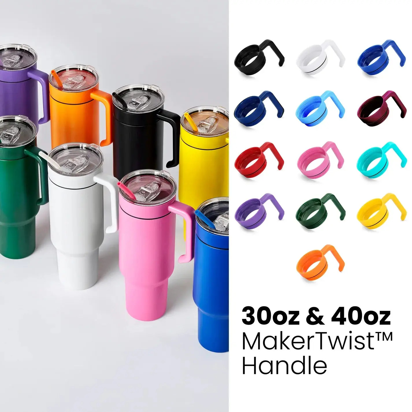 30oz and 40oz Handles for Tumblers 13 Great Colors to Choose From!