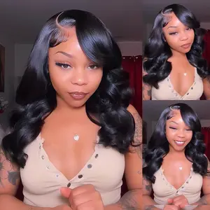 West Kiss Ready Go Glueless Right Side Part Wig Body Wave 6x8 Closure Wig Pre Cut Lace Human Hair Wigs Pre Plucked