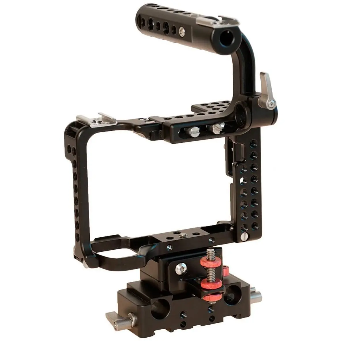 Movcam Camera Cage Kit with Cable, Mount, Handle, Lens Accessories, Mounting Points & Standard Fit for Sony A7II, A7SII, A7RII (A7 Series) Digital Cameras