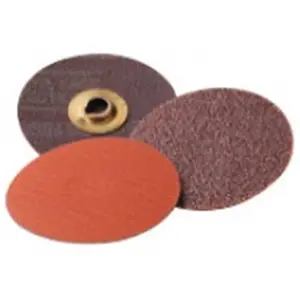 212 MAIN Coated Disc Abrasives Roloc Discs - 2 in. Dia., 80 Grit, 777F, Ceramic/Regular Alumina Mix with Grinding Aid, Cloth Back, Half-Twist, Wet/Dry Power Tool Accessories for Reptile & Amphibian Cleaning