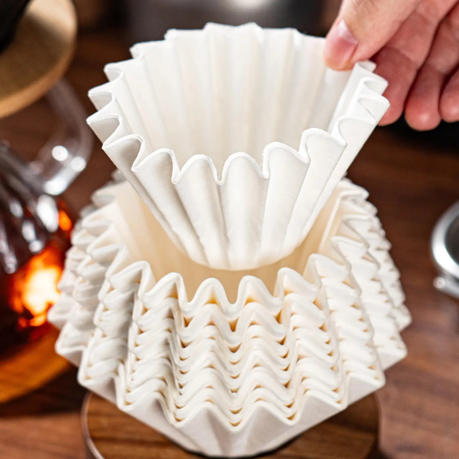 Premium Quality Paper Coffee Filters 155/185mm, Pack of 50 Sheets, Perfect for Home Use, Kitchen & Cafes, Ideal for Perfect Brewing
