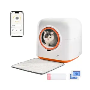 Automatic Self-Cleaning Cat Litter Box APP Control Odor-Eliminating 60L Capacity Anti-Pinch Safety Hands-Free Waste Cats