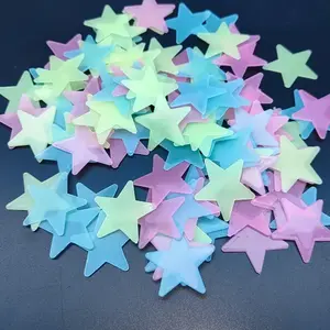 2PCS Glow in The Dark Star Wall Stickers Stars Decals Decor for Kids Bedroom and Ceiling Decor Accessories
