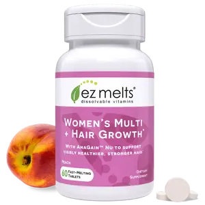 EZ Melts - Dissolvable Multivitamin for Women + Hair Growth with Biotin, Bamboo Extract & AnaGain Nu