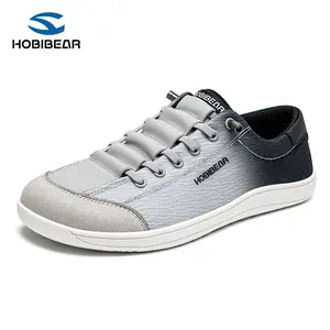 HOBIBEAR Women's Barefoot Sneakers - Pink-Purple Gradient Ombre Print, Wide Toe, 0 Drop, Ultra-Light, Flexible, Lace-Up, All-Season Casual Walking Footwear for Women, Women's Sneakers