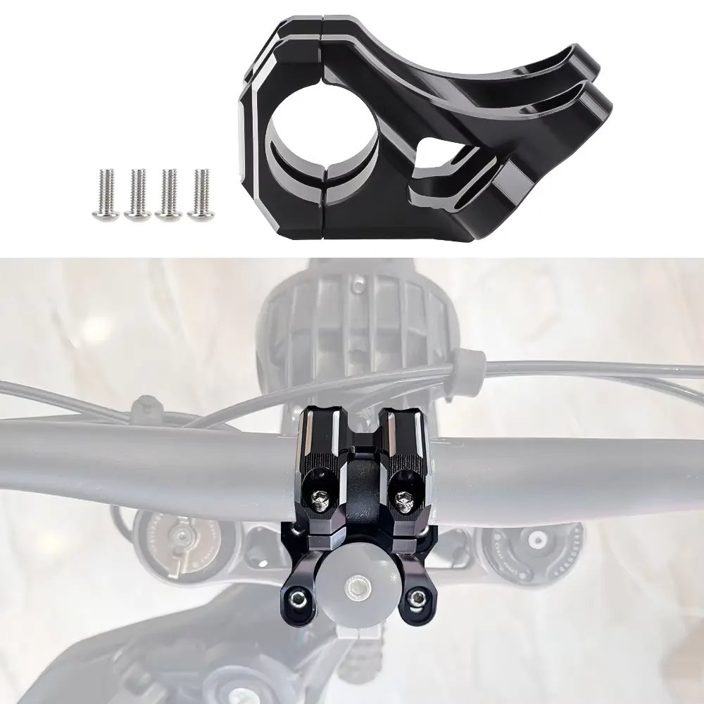 Hollow Motorcycle Parts Handlebar Riser Mount - Stable Bar Grip, Less Bar Shake, Handlebar Grip Compatible with Segway X160/X260, Surron Light Bee X/S Front Steering Stem Replacement Bracket