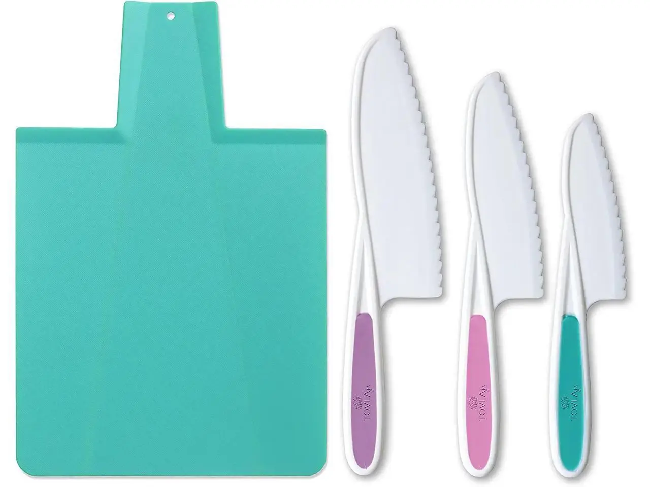 TOVLA JR KIDS KITCHEN KNIFE / CUTTING BOARD SET BLUE