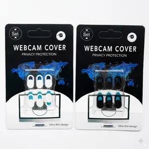 12 Pack Ultra Slim Webcam Cover Privacy Protector, Strong Adhesive for Laptop, MacBook Pro, iMac & Smartphone (6 White 6 Black)