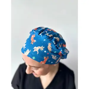Scrub Hat - Space Kitties