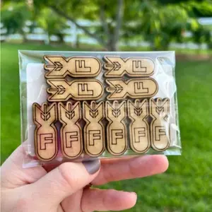 F-Bombs 10pcs Wooden Decorations, Fun Reusable Prank Gifts, Perfect for Friends and Colleagues, Ideal for Parties, Holidays, Social Gatherings
