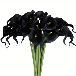 10 Stems Artificial Calla Lilies, Gothic Wedding Decor, Halloween Party Centerpiece, Durable No-Maintenance Flowers