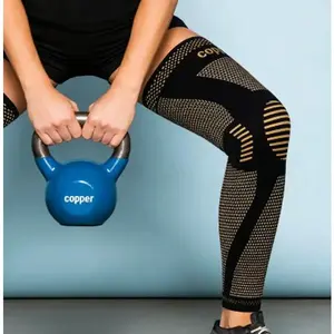 Used for protecting the knees. Copper fibers help protect the knees. Long-style sports knee pads, knee pads for joint protection, knee pads with protective functions