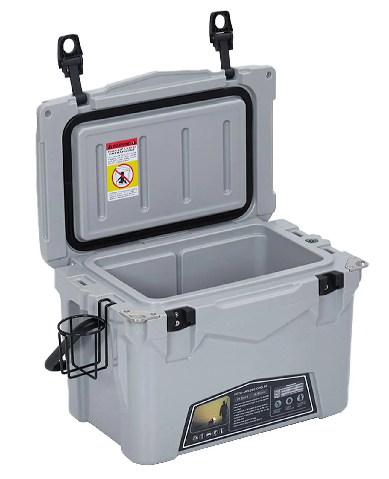 GAOMON Cooler Box with Handles, Durable Cooling Box, Portable Ice Chest Cooler Box, for Travel Camping Picnic Outdoor