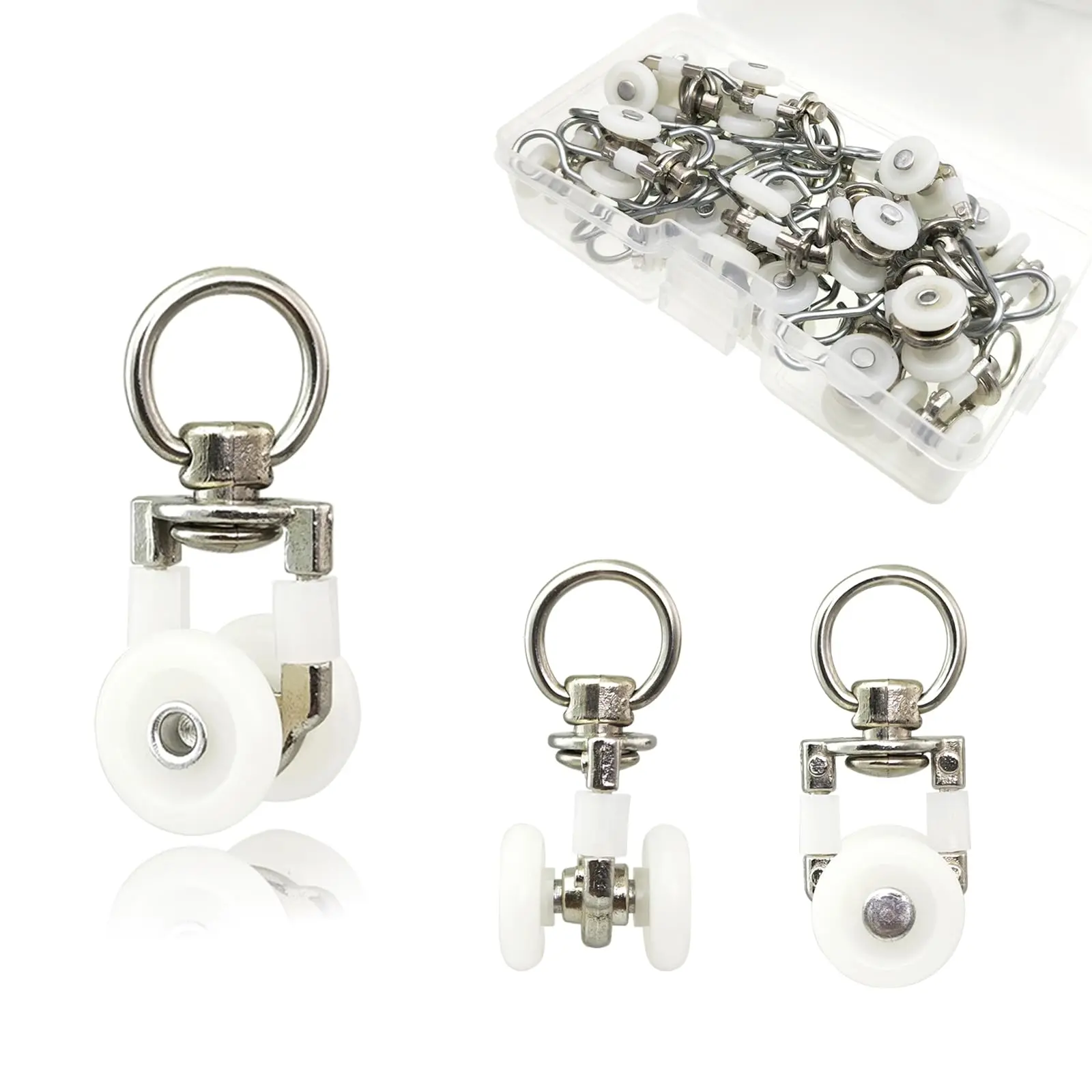 Tsbs 20 Pack Ceiling Curtain Rollers  Sliding Track Gliders With Wheel Roller Ideal For Room And Rv Dividers