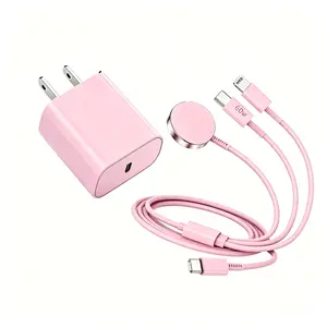 3-in-1 Fast Charging Cable for Apple Watch & iPhone, 6FT Magnetic USB-C Charger Cord Compatible with Apple Watch Ultra/SE/Series 10-3, iPhone 16/15/14/13/12/11