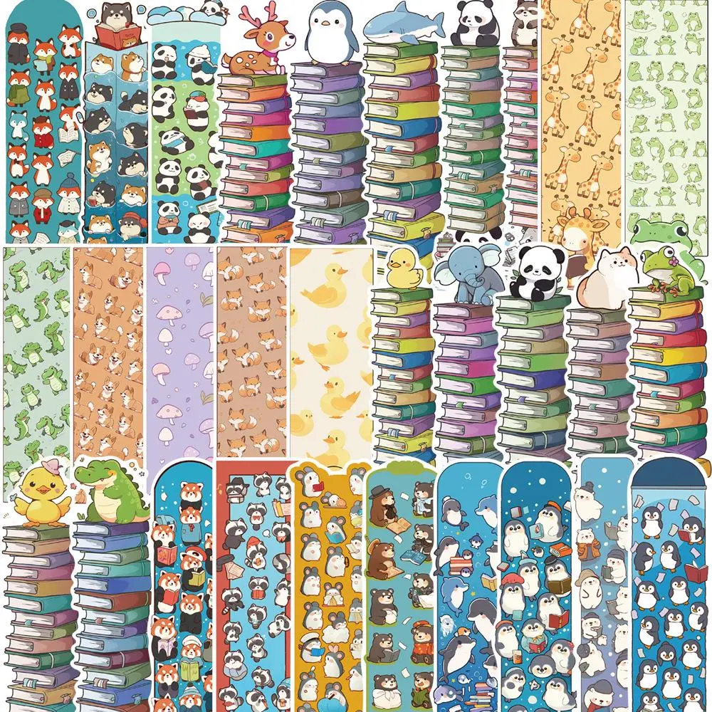 Cartoon Animal Pattern Bookmark, 30 Pcs/Set Cute Creative Paper Bookmark, Reading Bookmark for Home, School & Office, Book Accessories