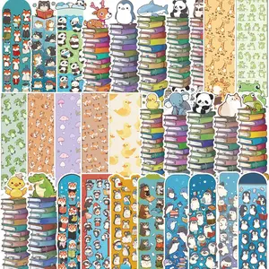 Cartoon Animal Pattern Bookmark, 30pcs/set Cute Creative Paper Bookmark, Reading Bookmark for Home School Office Dormitory Book Accessories