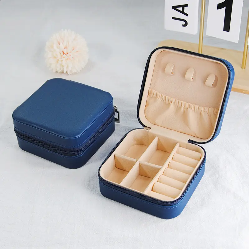 PU Zipper Style - Dark Blue