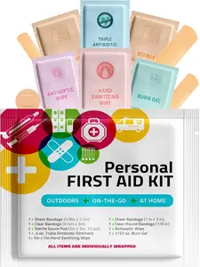 Portable Travel Size First Aid Kit (Multi-Color)