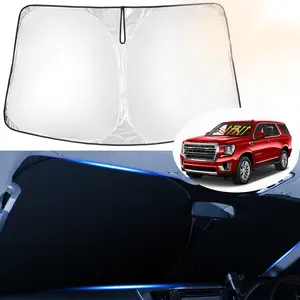Canvcle Windshield Sun Shade fit for 2021-2025 Chevrolet Suburban/Chevy Suburban/GMC Yukon XL Accessories, Sun Visor 240T 5 Layers Protector Foldable Blocks UV Rays Keep The Car Cooler